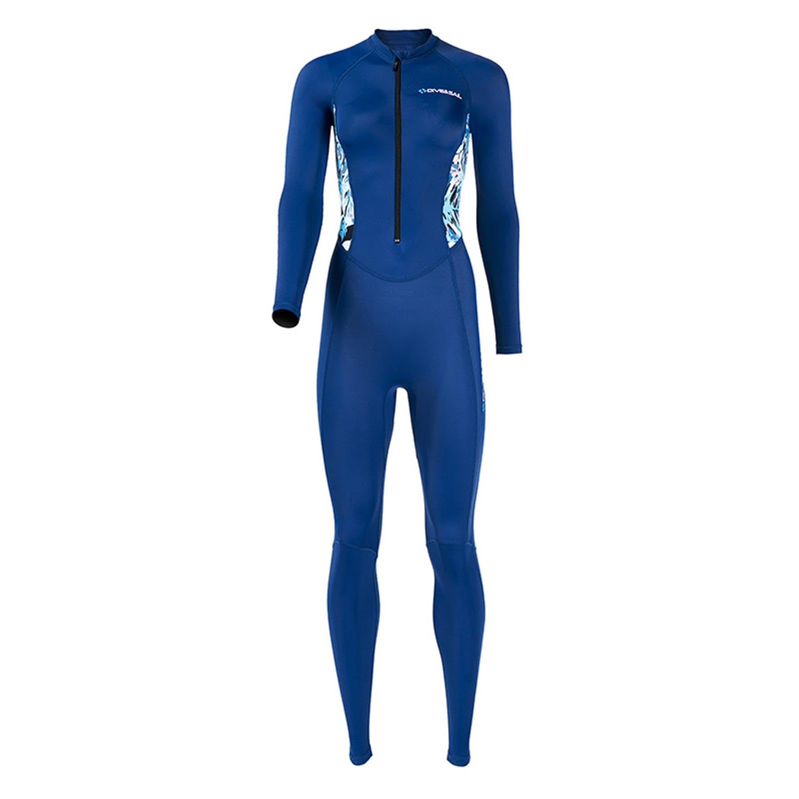 Traje de Neopreno para Adultos, Traje de Baño de Cuerpo de Manga Larga para Buceo, Kayak, Natación, Deportes Acuáticos, Buceo Y Surf, Azul l