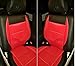 Produktbild TOPCAR ATHENS Zwei Autositzbezüge aus Kunstleder & Imitation Carbon Fiber mit Synthetik Rückseite Oberfläche, 100% passgenau, Sitzbezügesets, Farben ROT und SCHWARZ