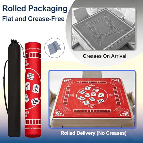 Tapete para Mahjong 32.4''x32.4'' con Bolsa, Antideslizante miniatura 2