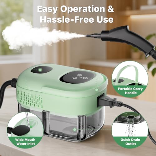 ckydear Chemical-Free Cleaning for Cars, Kitchen, Tiles, Bathroom Grout, Upholstery, 6 Level Adjustable, 45PSI, 228°F Handheld Portable Steam Cleaner With 17 pcs Accessories for Home by ckydear - Used condition - Image 4