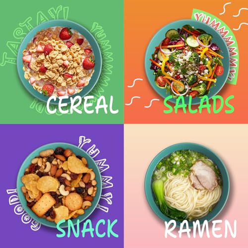 Image of Wheat Straw Bowls Set of 6, 26 OZ Unbreakable Cereal Bowls for Family Meals, Reusable Dishes for Soup, Salad, Snacks, Microwave and Dishwasher Safe, for Kitchen, Camping, RV, Green