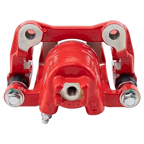 Image of TRQ Rear Brake Caliper Set Painted Red Brackets Compatible with 2001-2006 Acura MDX 2003-2008 Honda Pilot