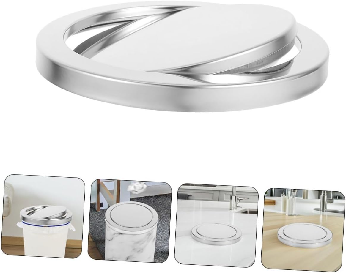 Countertop Trash Can Lid 2pcs Swing Trash Can Replacement Lid for 21.5-24cm Opening Kitchen Bathroom Home Use