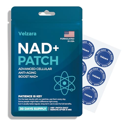 Velzara NAD+ Patches Comfortable All-Day Wear Vegan Water-Resistant 30 Patches