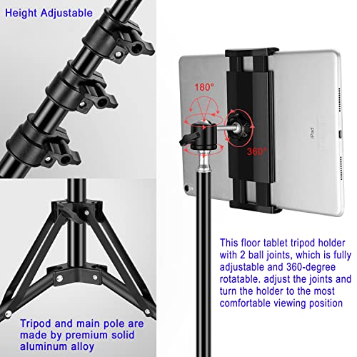 image for SAMHOUSING Ipad Tripod Stand, with 65 inch Height Adjustable iPad Stan