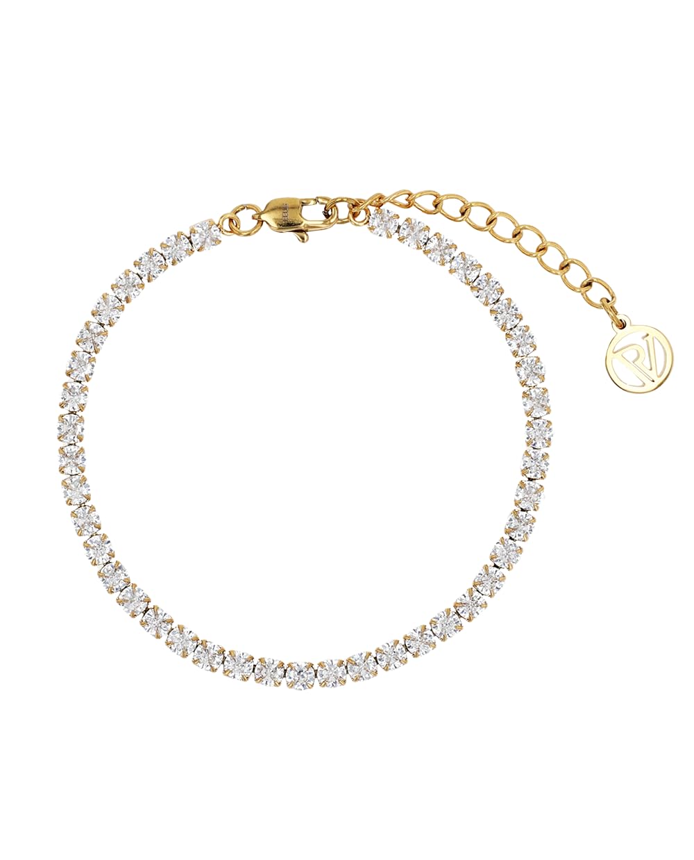PAUL VALENTINE Bracciale da donna in acciaio inox con zirconi