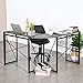 Corner Computer Desk Folding Writing Study Table Rustic Home Office Workstation Industrial L-Shaped Desk with 2 Storage Shelves, Brown