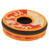 BIUDECO 瞑想ベル 収納ケース 手作りネパールスル チベット仏教用ベルボックス シンバルベル対応 保護用バッグ
