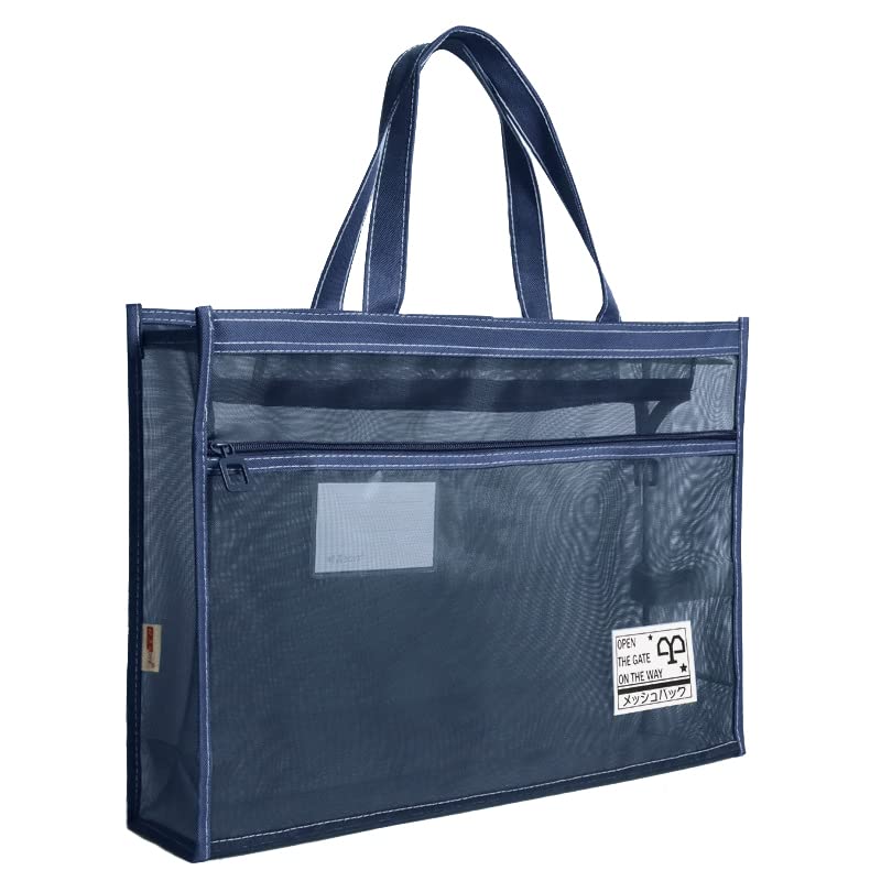 XGOPTSOxford Document Bag Waterproof Business Briefcase Lightweight Handbag with side mesh pocket for Work School Office Teacher Nurse Meeting for Laptop A4 papers Files