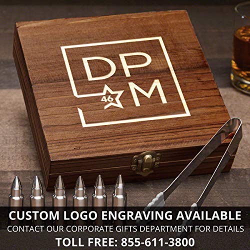 American Heroes Personalized Colchester Bullet Whiskey Stone Set of Military Gifts (Custom Product) - Thumbnail 2