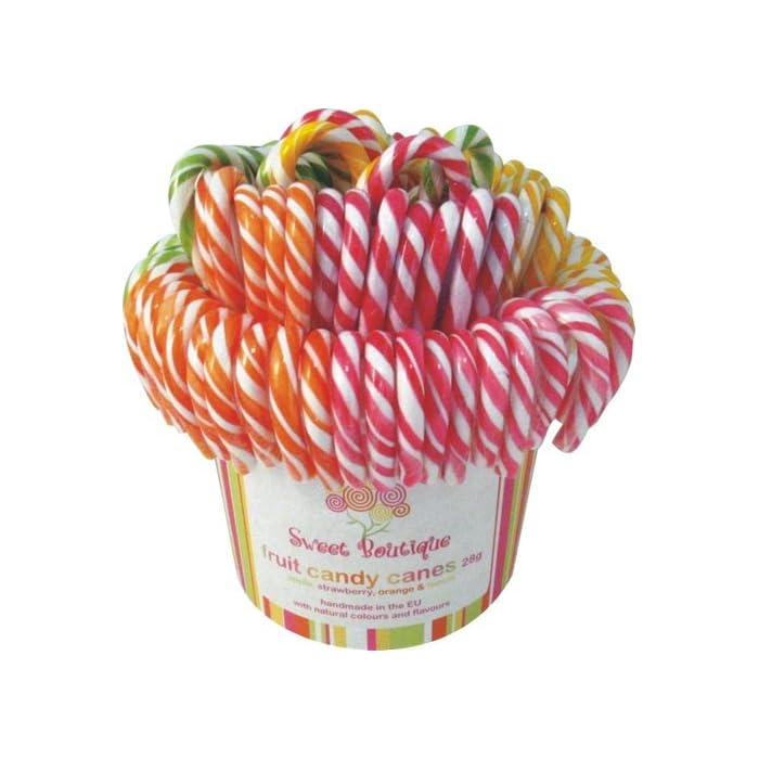 Buy Sweet Boutique 4 Fruit Candy Canes All Natural 28 g (Pack of 96) (Colors may vary) Online at