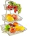 Obst Etagere Metall, Obstkorb, Dekorativer Obstschale-für mehr Platz auf der Arbeitsplatte, Etageren mit Obstschalen, Modern (3-Etagen, gold)