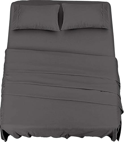 Bliss Casa Juego de sábanas King (4 piezas)  Sábanas y fundas de almohada de microfibra cepillada  Resistente a las arrugas y a la decoloración.