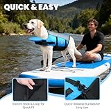 VIVAGLORY Front Float Schwimmweste Hund, Hundeschwimmweste für Bootfahren, Schwimmweste with Kopfstütze, Auftrieb & Schwimmhilfe, S, Blau