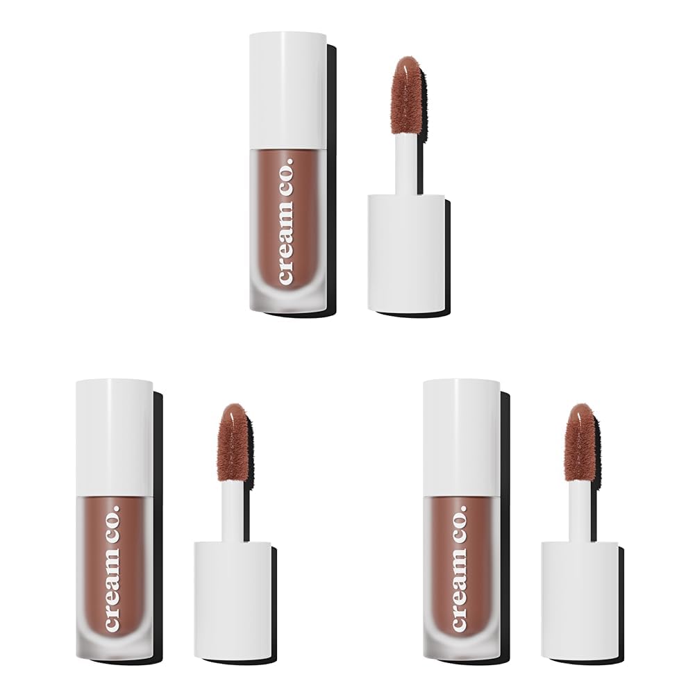 Cream Co. Likit Bronzer Glow Sculpt Horizon, Kontür Nötr Açık Kahve, Yüz Şekillendirici Nemlendirici Makyaj (3 paketi)