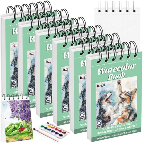 Papier aquarelle qui ne gondole pas 300g lot de 6 blocs compacts pour dessin et lavis