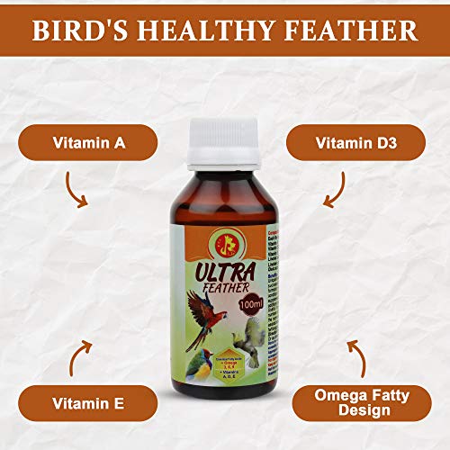 Image of Pet Care International (PCI) Bird Supplement Ultra Feather || Provide Healthy Feather for Healthy Bird Wings || (100ML, Ultra Feather)