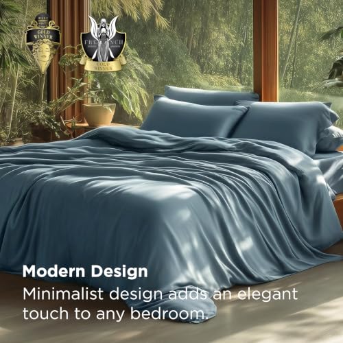 Image of Bedsure PureWoven Cooling Duvet Cover, Ideal for Hot Sleepers, Queen Size