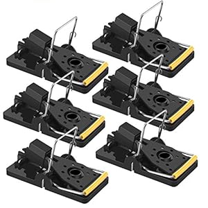 Trappola per Topi 6 Pezzi Trappola Topi Riutilizzabile Trappole per Topi a Scatto per Interni ed Estern