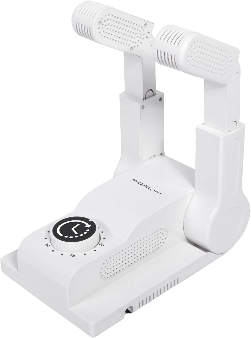 FORLIM Boot Dryer for Work Boots, Shoe Dryer with Heat Blower, Glove Dryer & Boot Warmer - 180° Adjustable Dry Rack - Telescopic Bendable Dry Ports - Intelligent Timer - White Auto-off Timer (White)