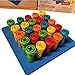 VIPAMZ Peg Board Set Toys-Montessori Occupational Therapy Fine Motor Skills Toy, Suitable for Toddlers and Preschoolers Over 3+ Year Old. 25 Tall-Stacker Pegs Rubber 8
