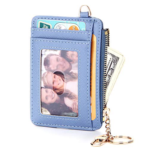 Kukoo Slim Minimalist Rfid Credit Card Holder Front Pocket Wallet For Women Coin Purse With Keychain Gift Box #TOP1