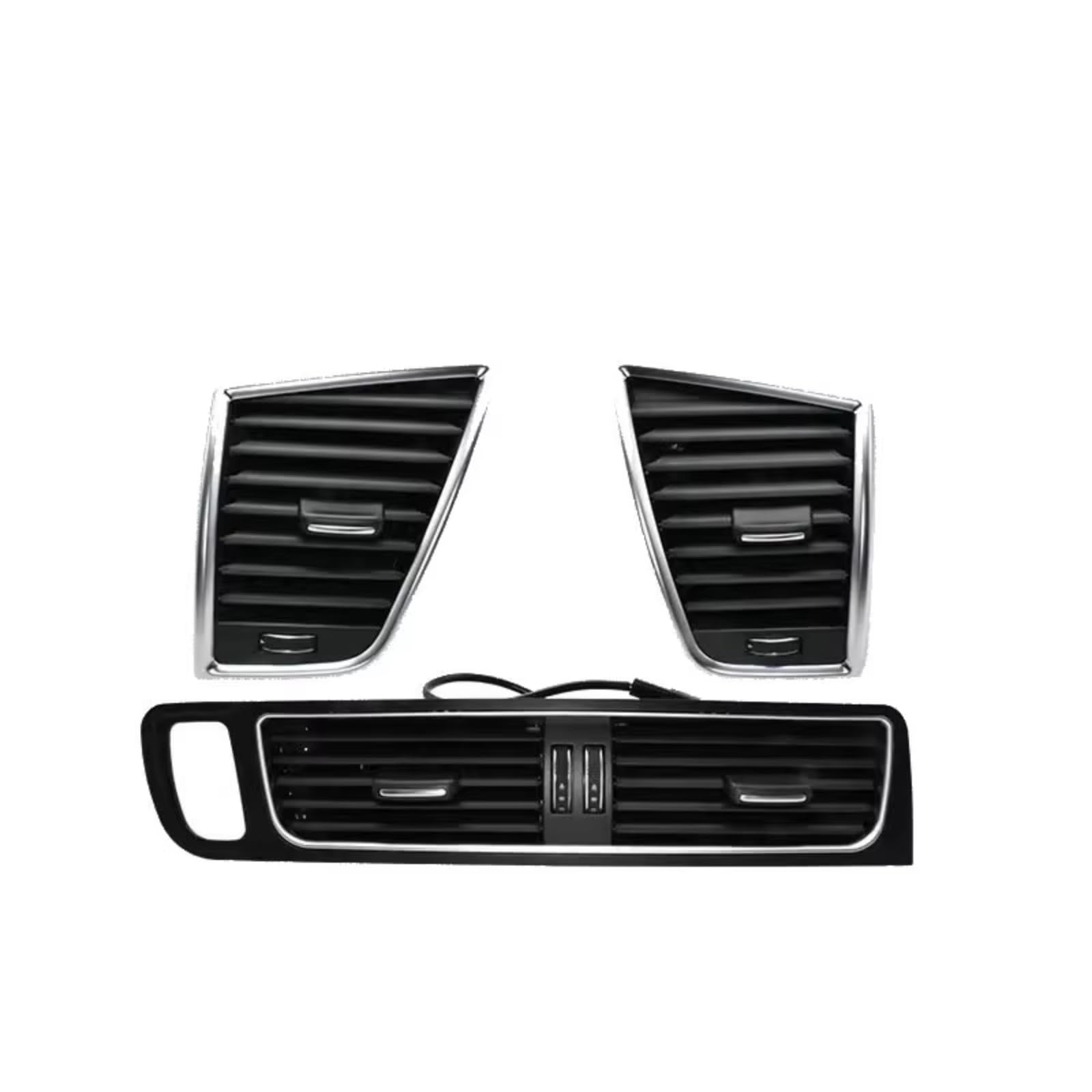 Dzwdy A Set 3Pcs Ac Vent Compatible With Q5 2009-2017 8R1820901 8R1820902 Front Center Air Conditioning Outlet Assembly 8R1820951c(A Set 3Pcs)