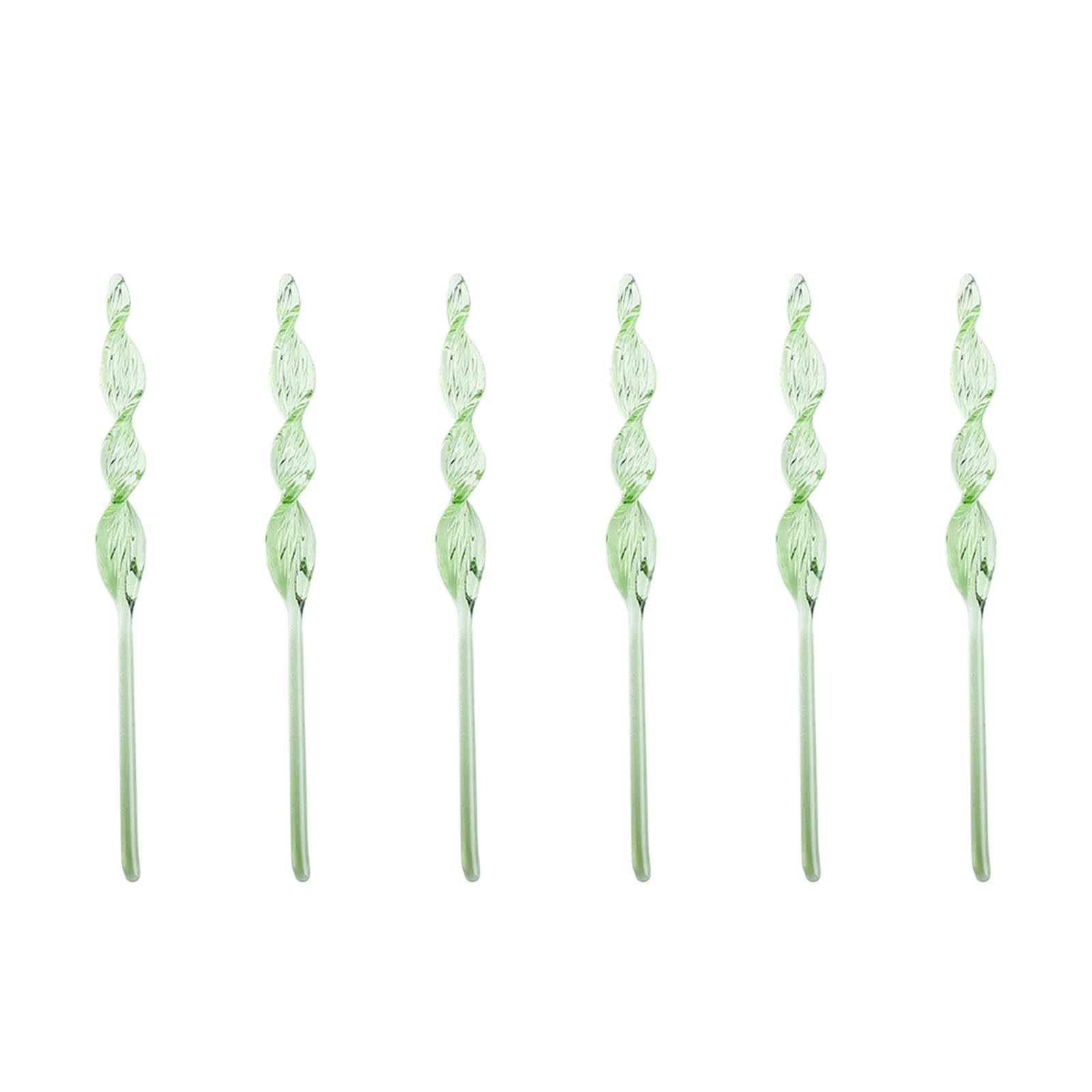 Kaeltsyn Of 6 Handcrafted Miniature Glass Floral Ornament Delicate Simulation Flower Floral Embellishments for Shelf Decors Decorative Glass Flower Set