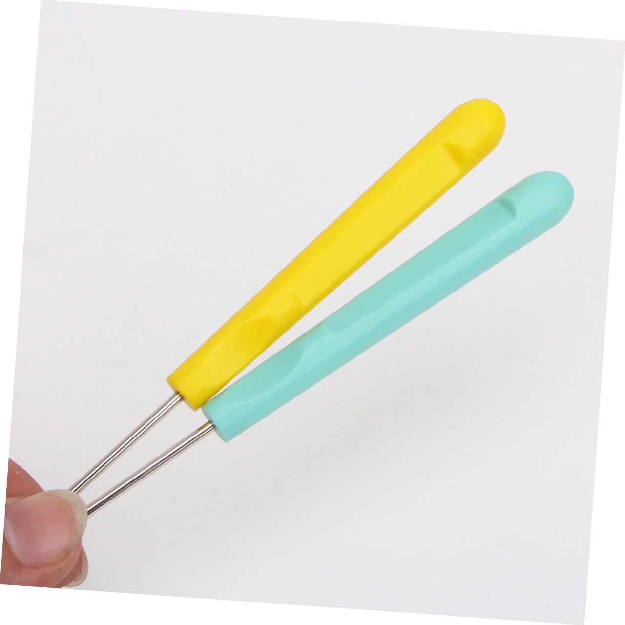 2sets Sewing Accessories Kit Plastic Handle Awls Steel Pricker for Needlework and Leather Crafts 10pcs*2 Random Color