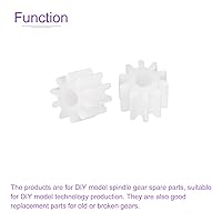 Vista 4 de DMiotech 10 Pack 9 Teeth Plastic Gears Model 092A Reduction Gear Plastic Worm Gears for DIY Craft Subjects