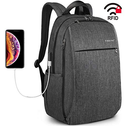 Tigernu Travel Laptop Backpack School Backpacks with USB Charging Port Business RFID Safe