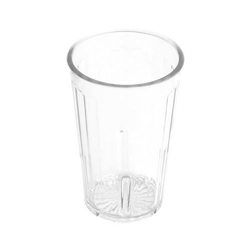 G.E.T. 8808-1-CL - Vasos facetados de plástico irrompibles resistentes a prueba de golpes, 8 onzas, transparente (juego de 12)