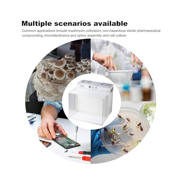 Laminar-Flow-Hood-17x13-FFU-Inoculation-Box-Fan-Filter-Unit-for-Laboratory-Clean-Room-Mushroom-Room-Mycology-Supplies-Dual-Fan-Air-Filtration-SystemInclude-HEAP-Filter-with-H12-Filter-Class Laminar-Flow-Hood-17x13-FFU-Inoculation-Box-Fan-Filter-Unit-for-Laboratory-Clean-Room-Mushroom-Room-Mycology-Supplies-Dual-Fan-Air-Filtration-SystemInclude-HEAP-Filter-with-H12-Filter-Class