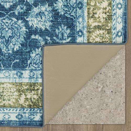 Mohawk Home Floral Worcester Teal Runner Rug, (2' X 8') #TOP2