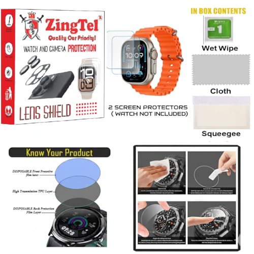 Image of Screen Guard Compatible With Casio Watch F91Wb1Adf Full Coverage Screen Protector Hydrogel TPU Screenguard not a Tempered Glass (Pack of 2)