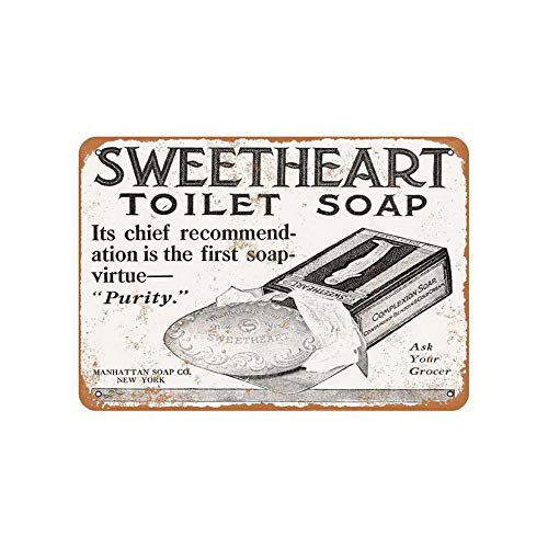 Tin Sign Sweetheart Toilet Soap 8X12Inches-20X30Cm Metal Sign Vintage Fun Man Cave Decorative Fun Vintage Retro Art Signs