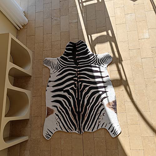 Tapete Decorativo Estampado Cebra 4.6ft x 6.6ft Blanco y Negro miniatura 6