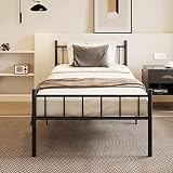 DIIYIV 14 Inch Bed Frame with Headboard and Footboard,Heavy Duty Metal Platform Bed Frame with Stora
