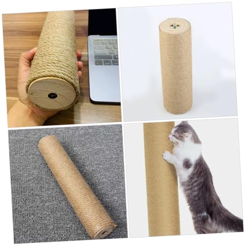 Poste rascador para gatos de madera para interior 30cm miniatura 3