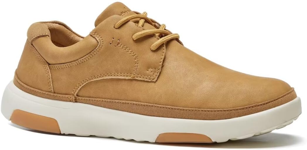 OrthoComfoot Men's Orthopedic Leather Dress Walking Shoes: Comfortable Arch Support Fashion Sneakers for Plantar Fasciitis, Orthotic Causal Business Shoes for Heel Foot Pain Relief