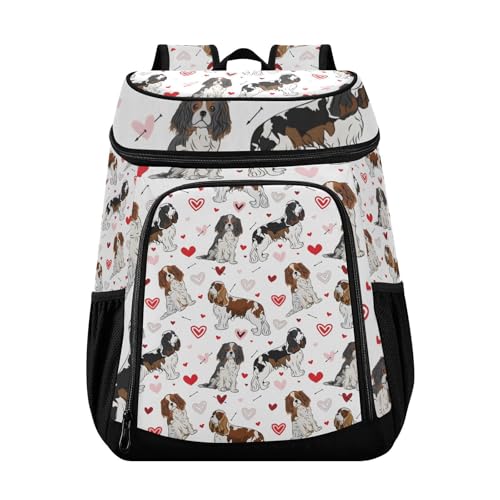 Doberman Dachshund Dog Heart Cooler Backpack Cooler Insulated Leak Proof Lunch Backpack 36 Cans Waterproof Soft for Men Women Picnic Hiking Camping Beach