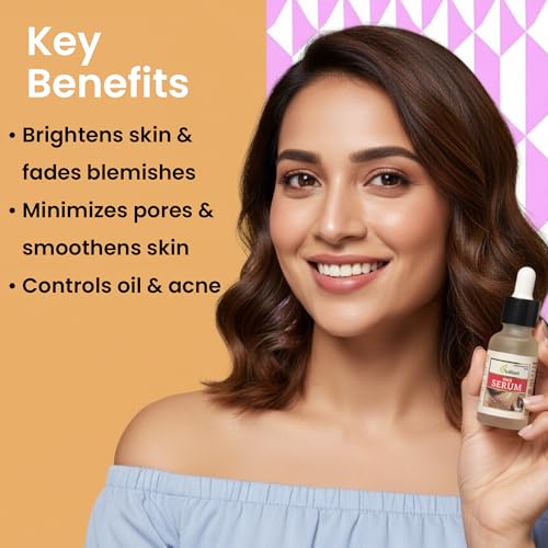 Image of Face Serum 30ml, 10% Niacinnamide(Vitamin B3), Hydrates, Brightens & Revitalizes Skin, Lightweight Daily Use, Safe for All Skin Types, Paraben & Sulphate-Free, Dermatologically Tested