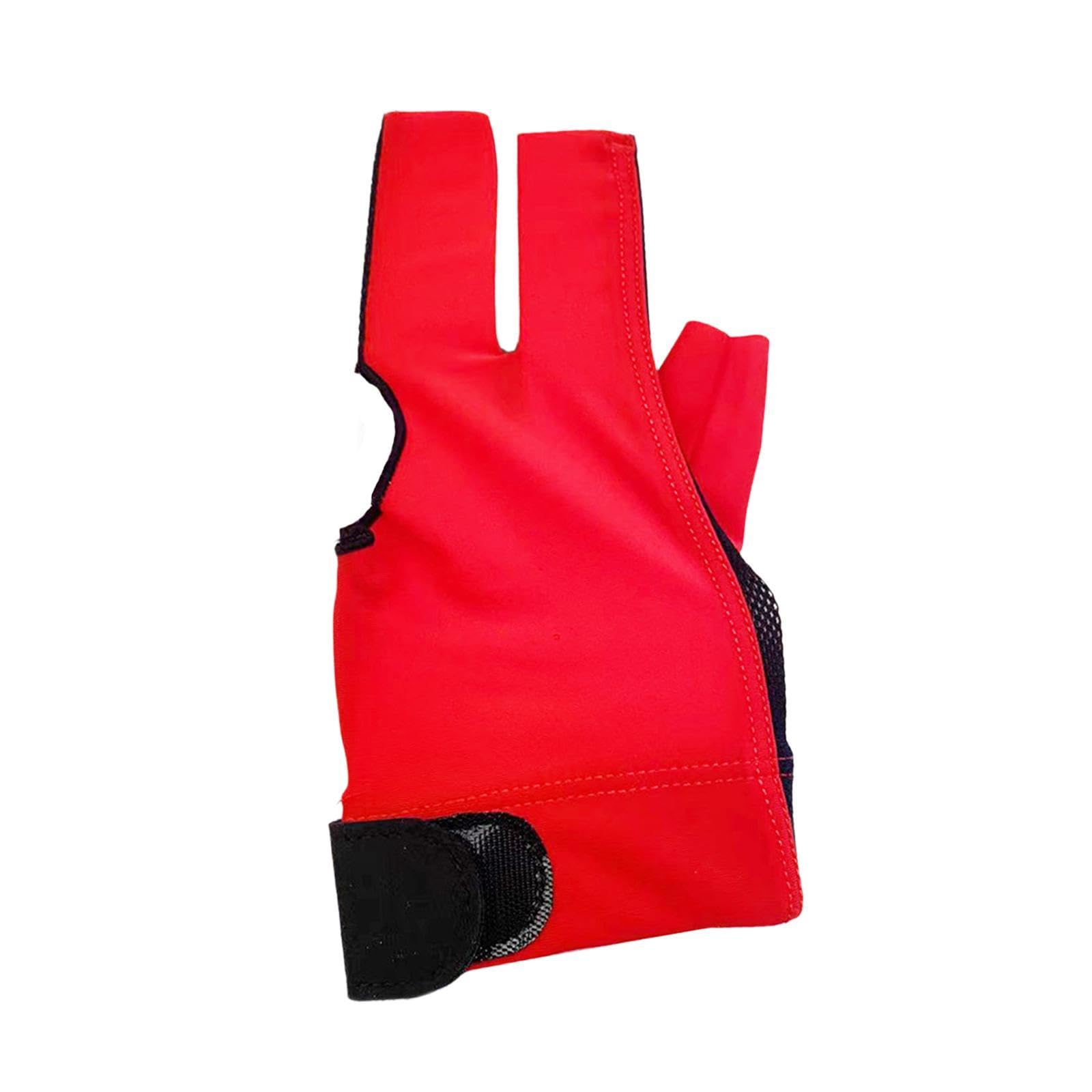 ATORSE 3 Fingers Billiard Glove Nonslip Snooker Cue Glove for Gym Training Practice Red-image-49
