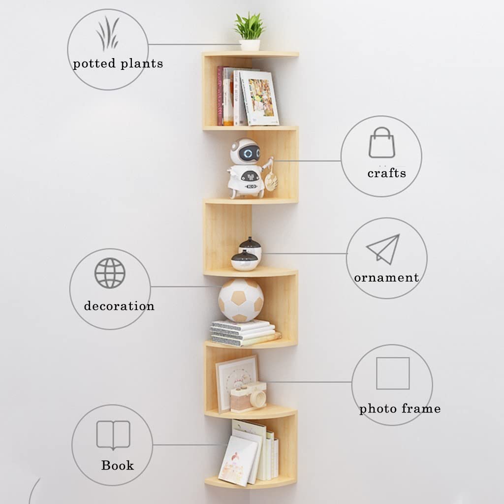 Corner Floating Shelves Walnoot Kleur Massief Houten Hoekplank, 90-graden Wandmontage Muur Zwevende Plank, Thuiskantoor Kwekerij Hoekrek (Size : 30x30x1.7cm