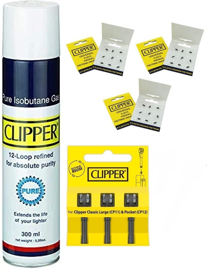 Weedness Clipper Ersatz-Feuersteine & Reibrad – 3 Stück Für Alle Clipper Feuerzeuge