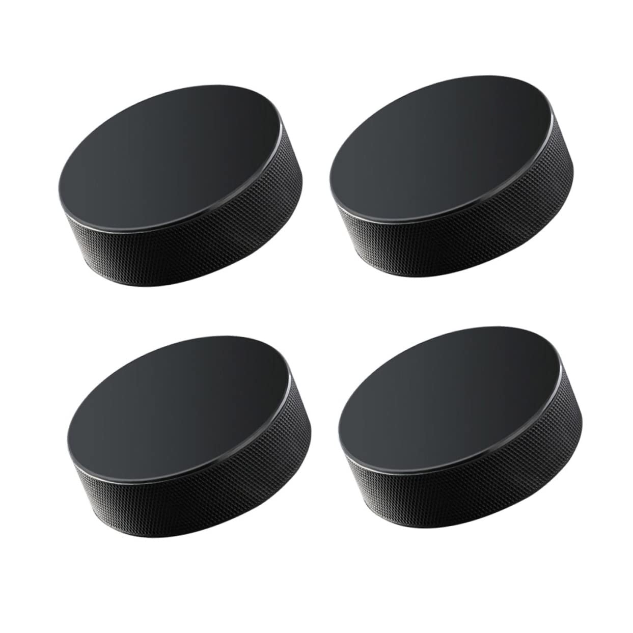 Yardwe High Hardness Black Ice Hockey Pucks 4 Pcs Standard Hockey Balls Sports Equipment for Practice and Game Professional Hockey Pucks
