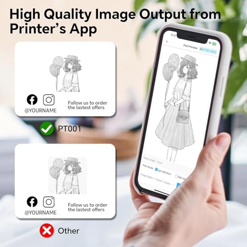 Image of Rotema Label Maker Machine with Tape - Bluetooth Thermal Label Printer, Label Maker Machine,Mini Sticker Maker for Home, Office, School & Small Business, Includes 2 Rolls of Label Paper