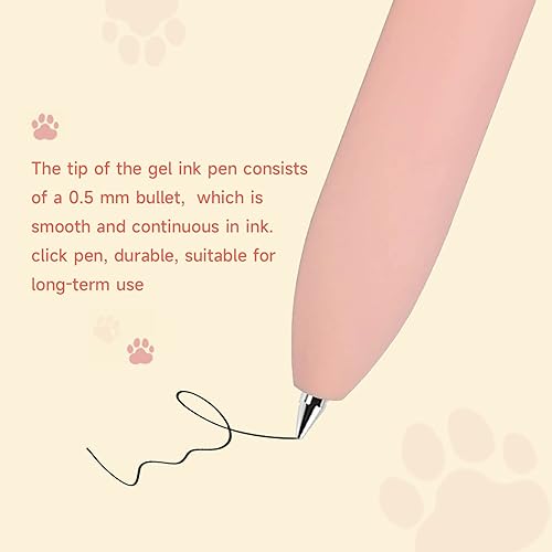 Miniatura 7 de Bolígrafos de gel, 10 bolígrafos de tinta negra de 0.020 in, bolígrafos de escritura suave de punta fina, bolígrafos retráctiles de alta gama para