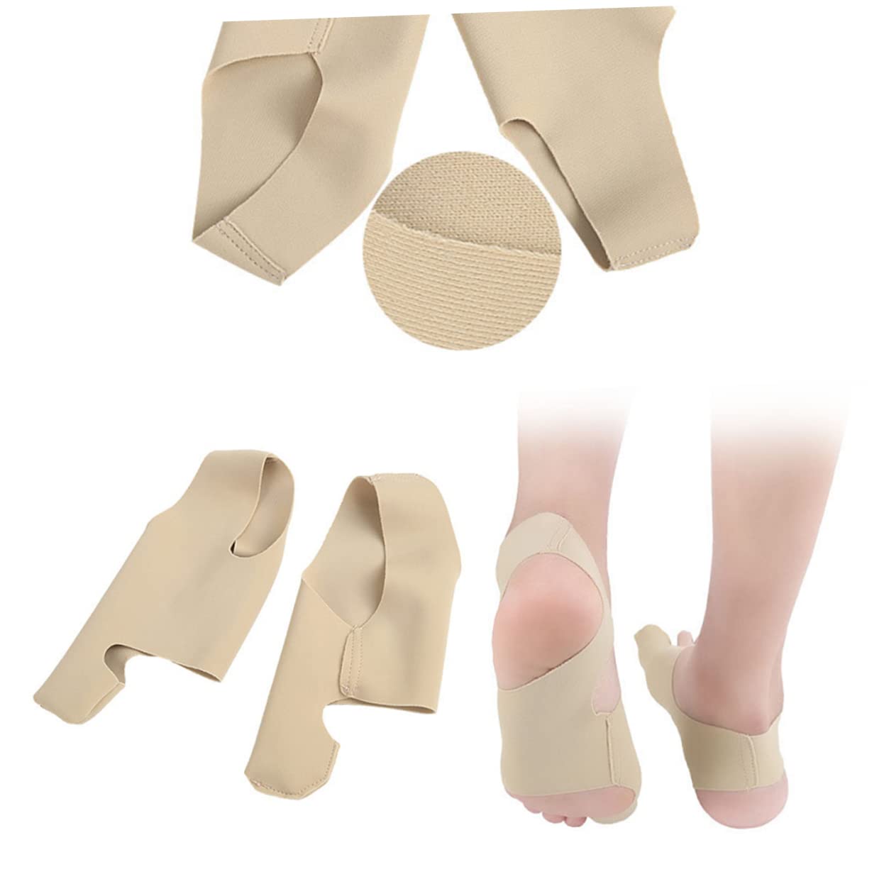 OUNONA 2Pc Hallux Corrector Socks Breathable Foot Care for Day Night Use Unisex S Compression for Bunion Relief and Thumb