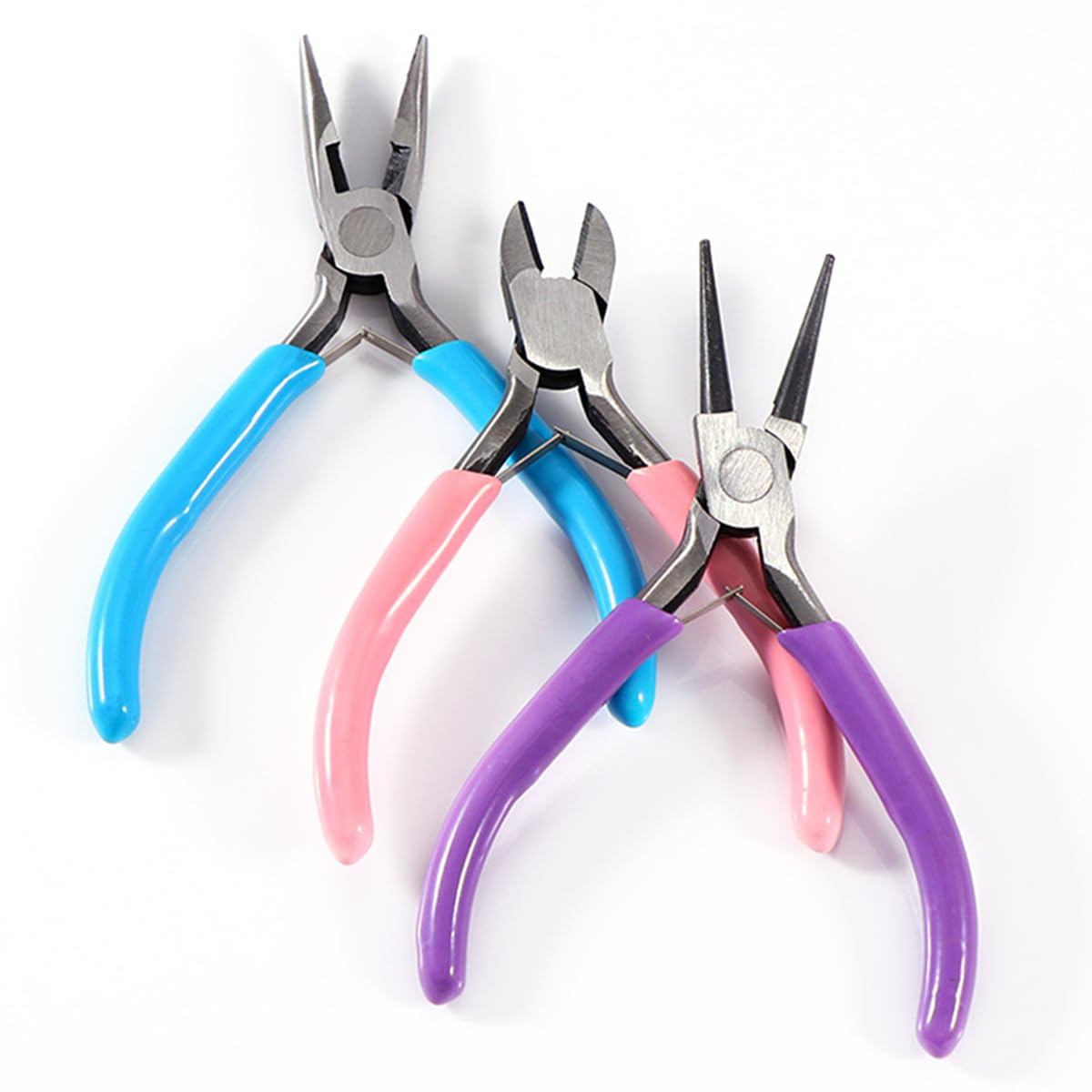 3pcs Jewelry Pliers Kit: Needle Nose, Round Nose & Wire Cutter for Jewelry Making, Repair & DIY Crafts